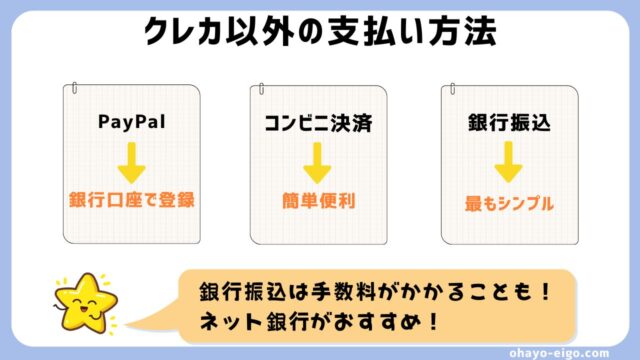 クレジットカード登録不要！オンライン英会話の支払い方法