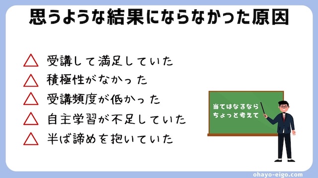 オンライン英会話を１年やっても思ったほど英語が話せるようにならなかった５つの理由